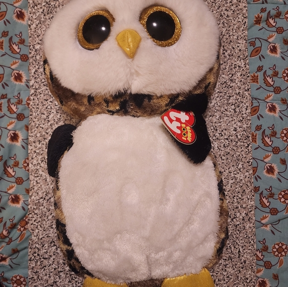 Ty Beanie Boos 16” Jumbo Owliver The Owl Plush - Picture 6 of 7